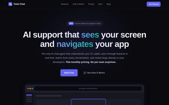 Total Chat AI support